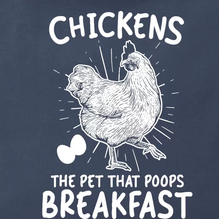 Funny Chicken Chicken The Pet That Poops Breakfast Zip Tote Bag