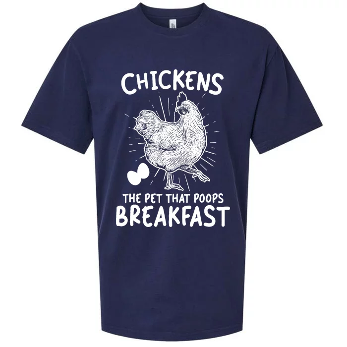 Funny Chicken Chicken The Pet That Poops Breakfast Sueded Cloud Jersey T-Shirt