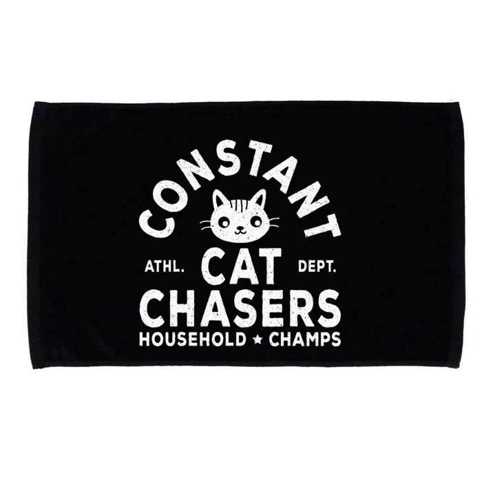 Funny Constant Cat Chasers Household Champs Retro Cats Lover Microfiber Hand Towel