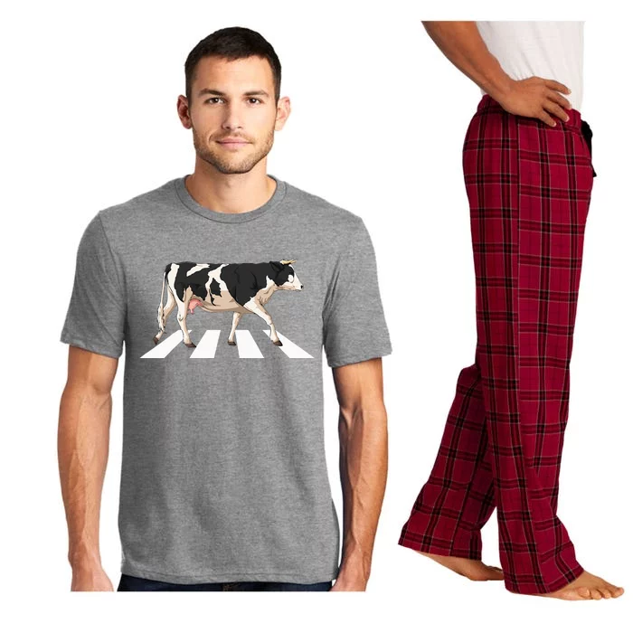 Funny Crosswalk Cows Farming Farm Cow Pajama Set