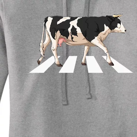 Funny Crosswalk Cows Farming Farm Cow Women's Pullover Hoodie