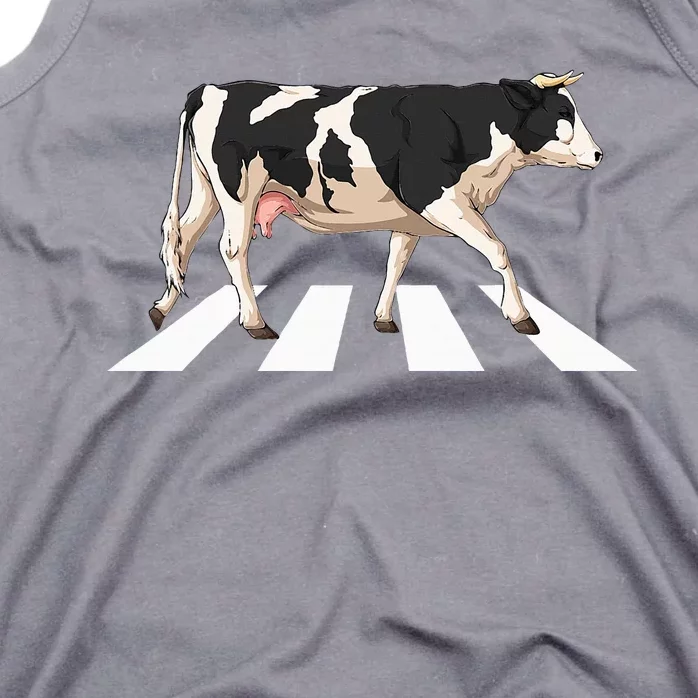 Funny Crosswalk Cows Farming Farm Cow Tank Top