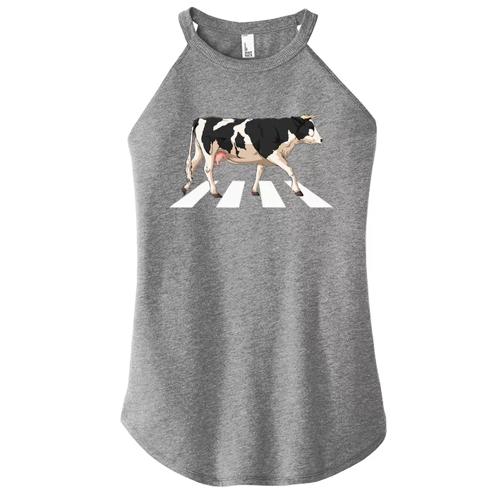 Funny Crosswalk Cows Farming Farm Cow Women’s Perfect Tri Rocker Tank