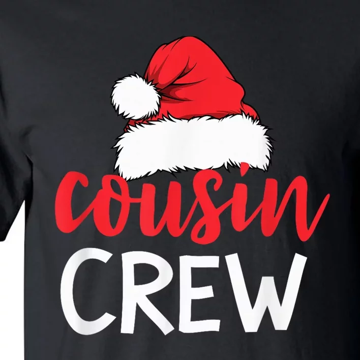 Funny Cousin Crew Santa Hat Matching Christmas Sleeping Xmas Tall T-Shirt