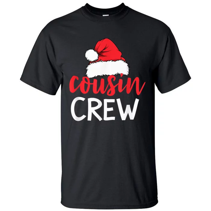 Funny Cousin Crew Santa Hat Matching Christmas Sleeping Xmas Tall T-Shirt