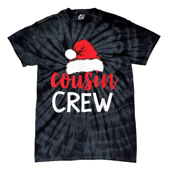 Funny Cousin Crew Santa Hat Matching Christmas Sleeping Xmas Tie-Dye T-Shirt