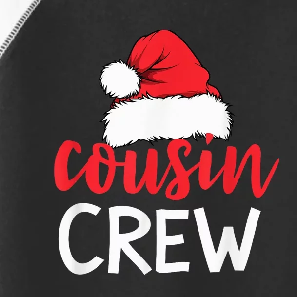 Funny Cousin Crew Santa Hat Matching Christmas Sleeping Xmas Toddler Fine Jersey T-Shirt