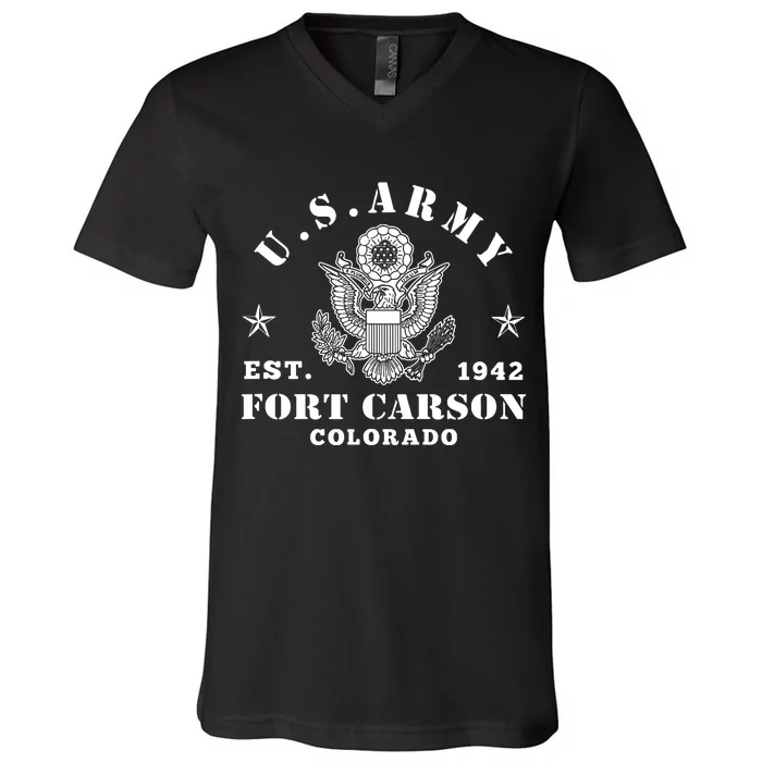 Fort Carson Colorado V-Neck T-Shirt