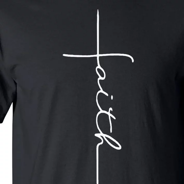 Faith Cross Christian For Men Women Kids Tall T-Shirt