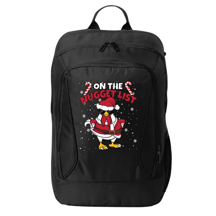 Funny Christmas Chicken Farmer On The Nugget List Women City Backpack