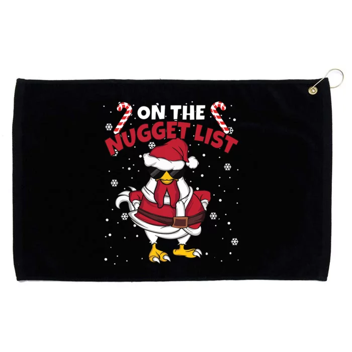 Funny Christmas Chicken Farmer On The Nugget List Women Grommeted Golf Towel