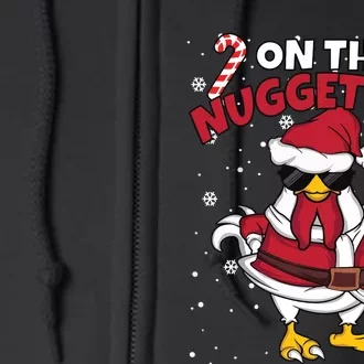 Funny Christmas Chicken Farmer On The Nugget List Women Full Zip Hoodie