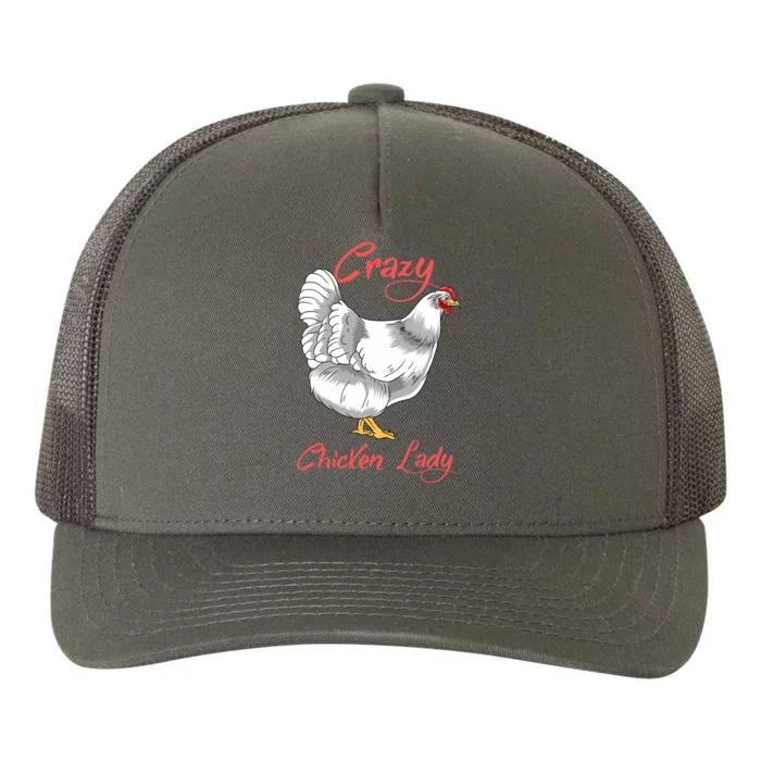 Funny Crazy Chicken Lady Gift Yupoong Adult 5-Panel Trucker Hat