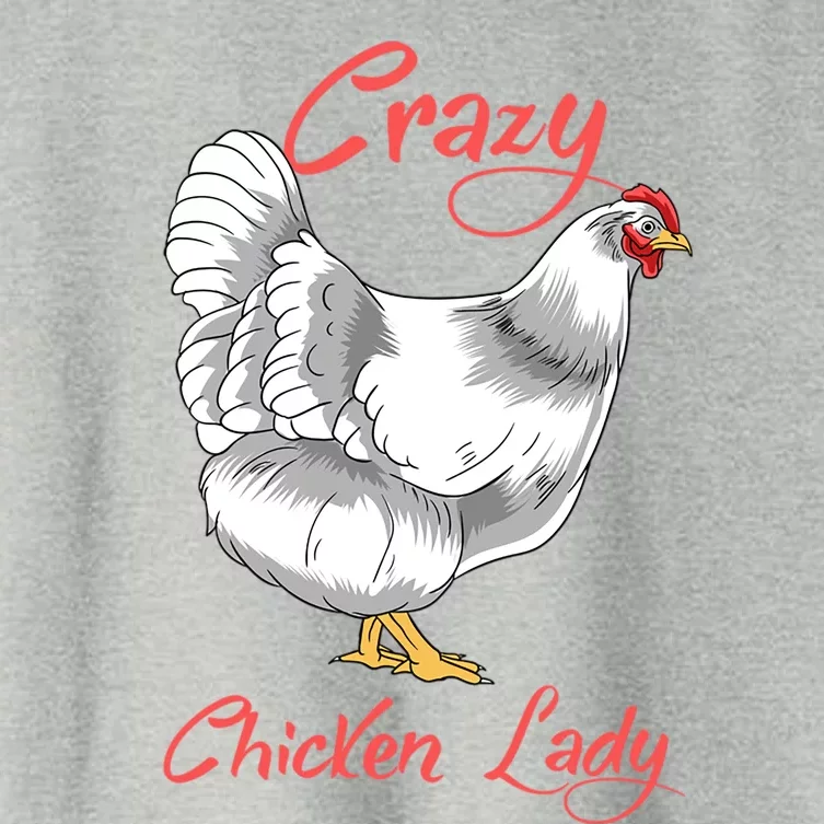 Funny Crazy Chicken Lady Gift Women's Crop Top Tee