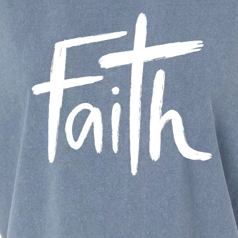 Faith Cross Christianity Garment-Dyed Women's Muscle Tee