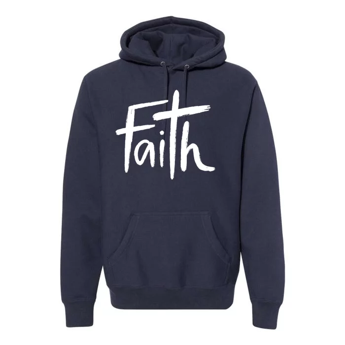 Faith Cross Christianity Premium Hoodie