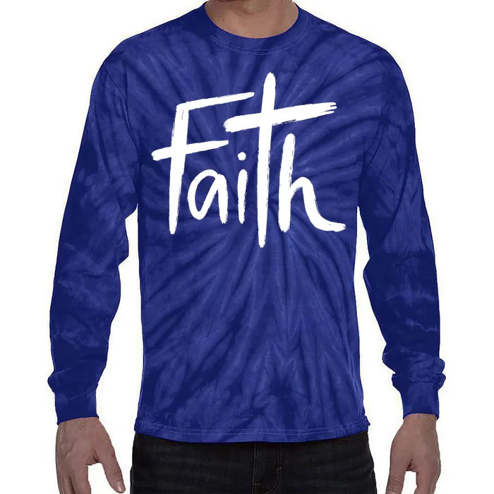 Faith Cross Christianity Tie-Dye Long Sleeve Shirt