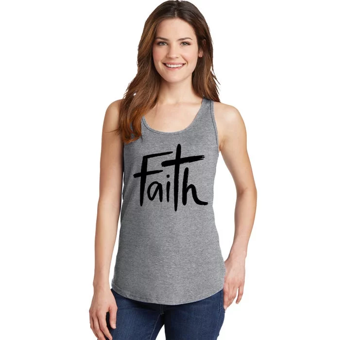 Faith Cross Christianity Ladies Essential Tank