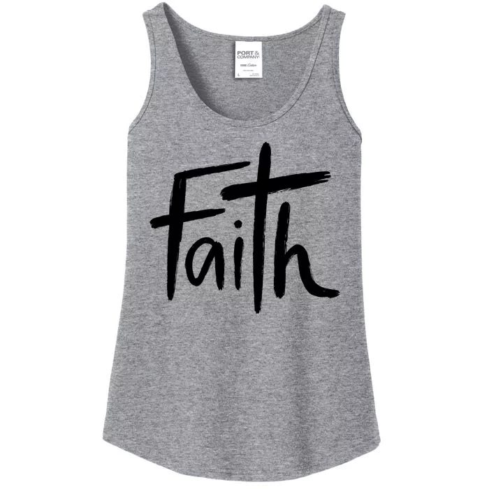 Faith Cross Christianity Ladies Essential Tank