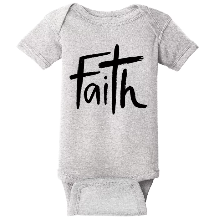 Faith Cross Christianity Baby Bodysuit