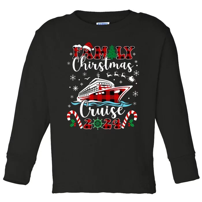 Family Christmas Cruise 2024 Matching Family Cruise Holiday Toddler Long Sleeve Shirt