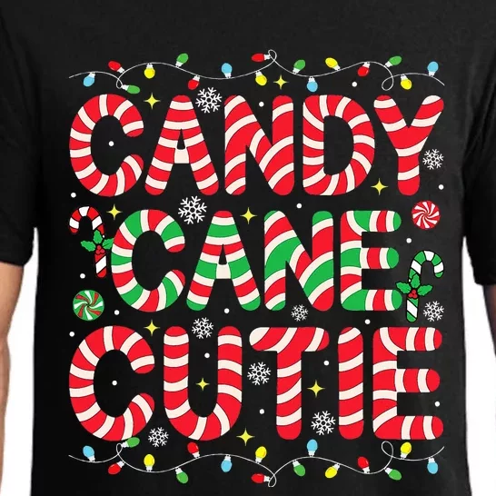 Funny Christmas Candy Cane Lover Crew Xmas Candy Cane Cutie Pajama Set