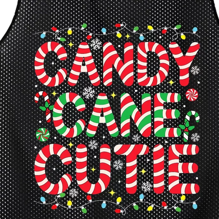 Funny Christmas Candy Cane Lover Crew Xmas Candy Cane Cutie Mesh Reversible Basketball Jersey Tank