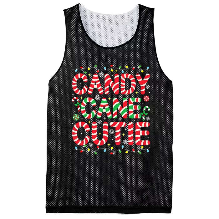 Funny Christmas Candy Cane Lover Crew Xmas Candy Cane Cutie Mesh Reversible Basketball Jersey Tank