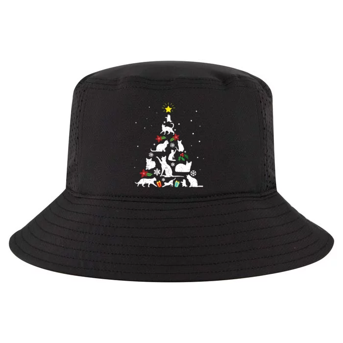 Funny Cat Christmas Tree Cool Comfort Performance Bucket Hat