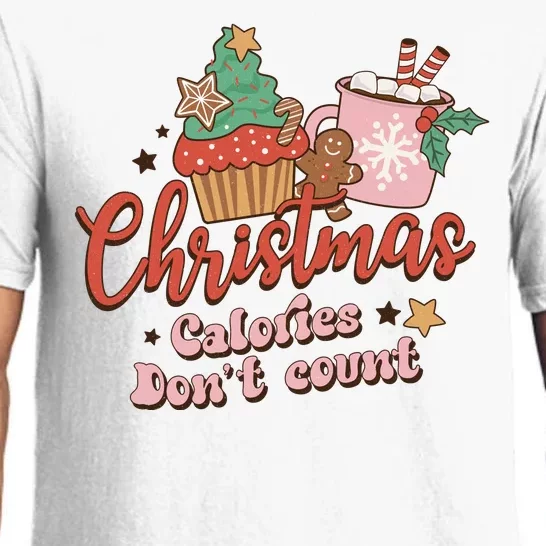 Funny Christmas Calories Don't Count Cookies Milk Xmas Tree Christmas Vibes Pajama Set