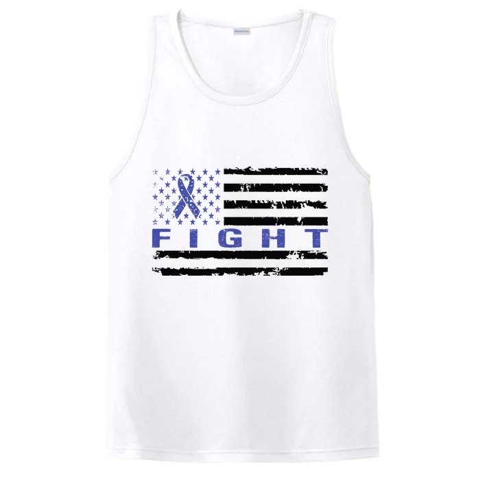 Fight Colon Cancer Awareness T Performance Tank