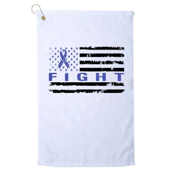 Fight Colon Cancer Awareness T Platinum Collection Golf Towel