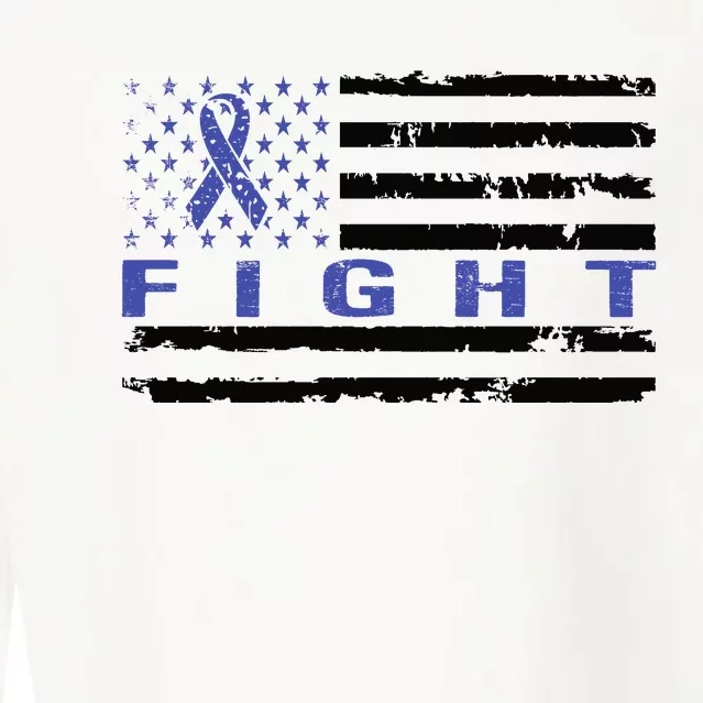 Fight Colon Cancer Awareness T Cropped Pullover Crew