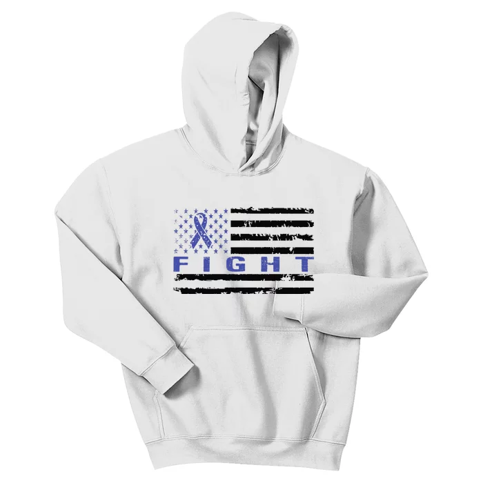 Fight Colon Cancer Awareness T Kids Hoodie