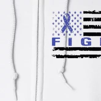 Fight Colon Cancer Awareness T Full Zip Hoodie