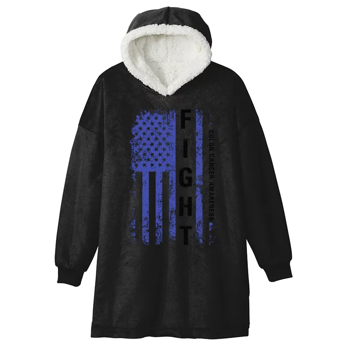 Fight Colon Cancer Awareness T Hooded Wearable Blanket