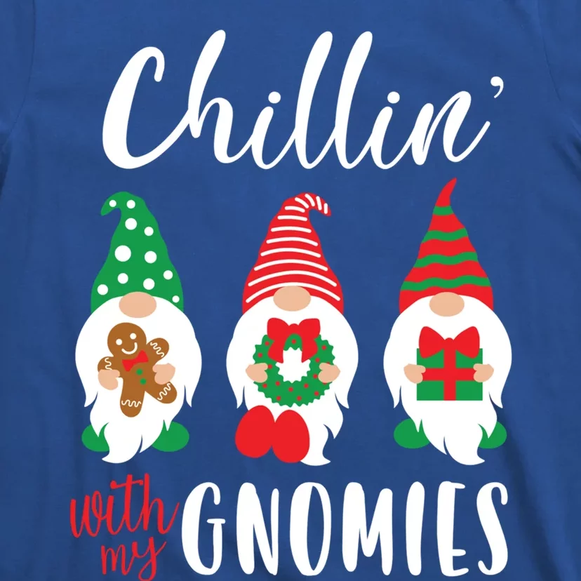 Funny Christmas Chillin With My Gnomies Cute Gnomes Friends Gift T-Shirt