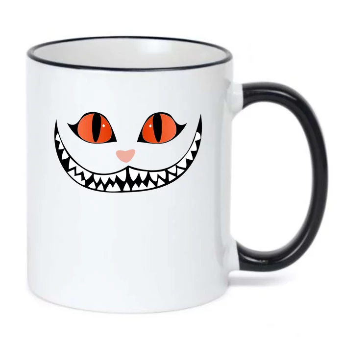 Fall Cheshire Cat Grinning Smile Wonderland Floating Black Color Changing Mug