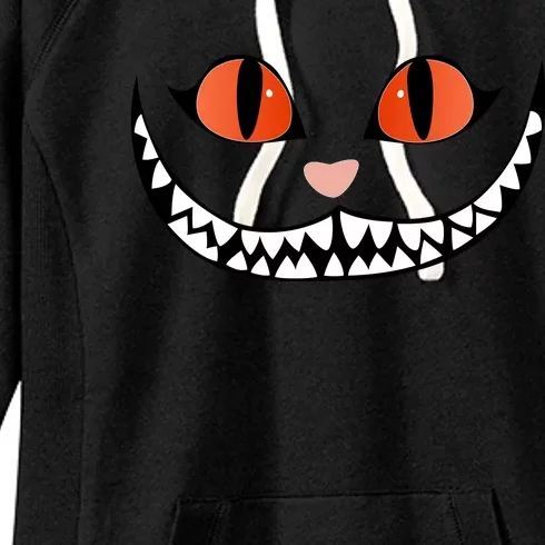 Fall Cheshire Cat Grinning Smile Wonderland Floating Women's Fleece Hoodie