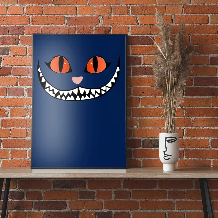 Fall Cheshire Cat Grinning Smile Wonderland Floating Poster