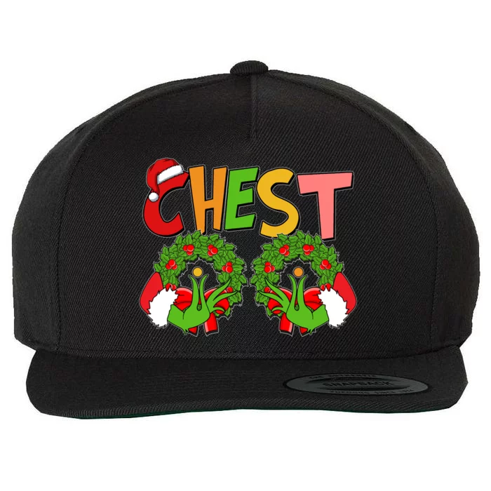 Funny Christmas Chest Matching Couple Wool Snapback Cap