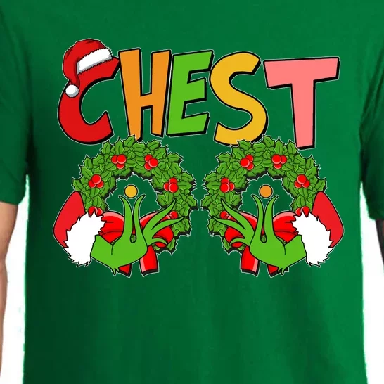 Funny Christmas Chest Matching Couple Pajama Set