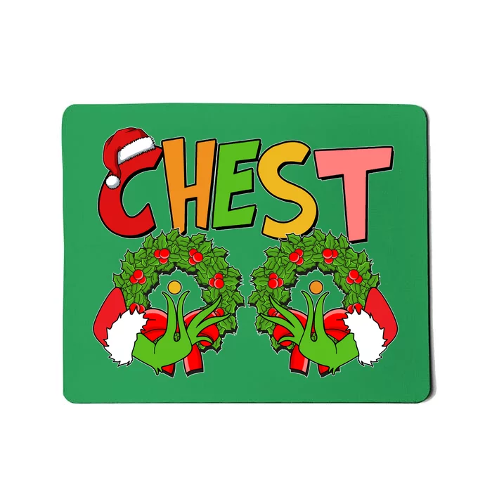 Funny Christmas Chest Matching Couple Mousepad