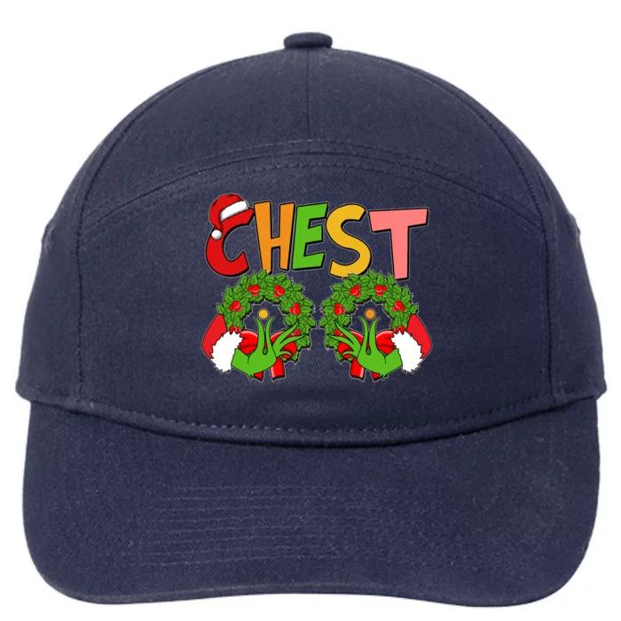 Funny Christmas Chest Matching Couple 7-Panel Snapback Hat