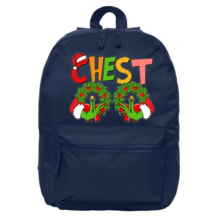 Funny Christmas Chest Matching Couple 16 in Basic Backpack