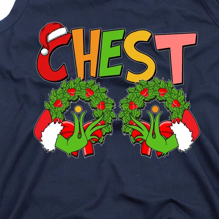 Funny Christmas Chest Matching Couple Tank Top