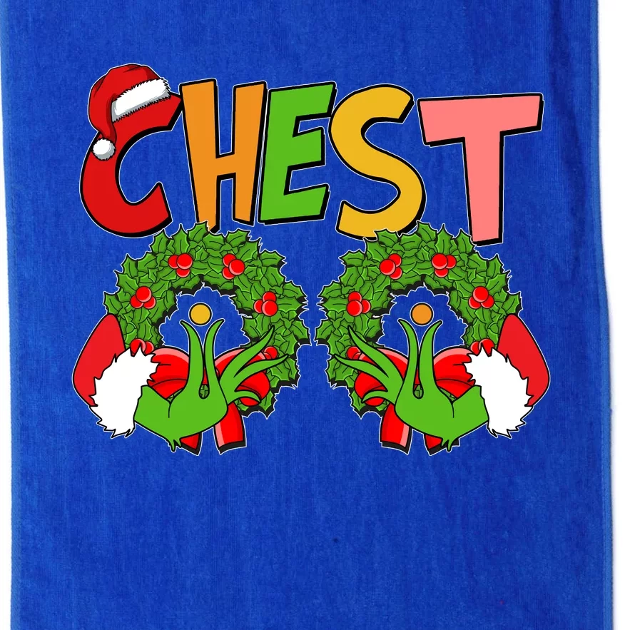 Funny Christmas Chest Matching Couple Platinum Collection Golf Towel