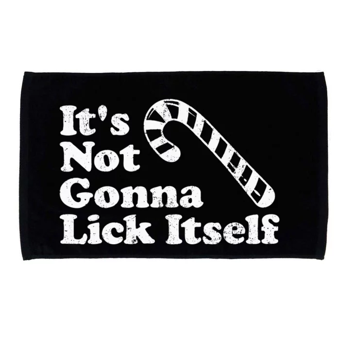 Funny Candy Cane Lick Itself Adult Christmas Microfiber Hand Towel