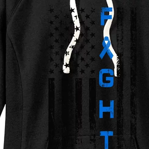 Fight Colon Cancer Awareness Women's Fleece Hoodie