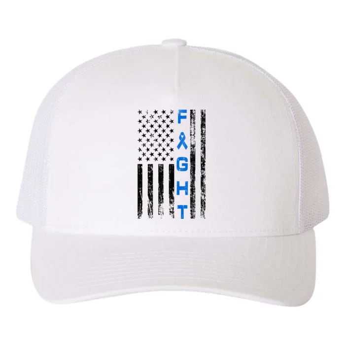 Fight Colon Cancer Awareness Yupoong Adult 5-Panel Trucker Hat